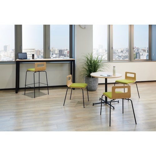 弘益 ハイカウンターテーブル幕板付 ホワイト脚 ナ