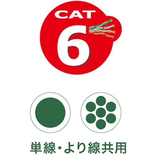 JEFCOM カテゴリー6 モジュラープラグ(単線