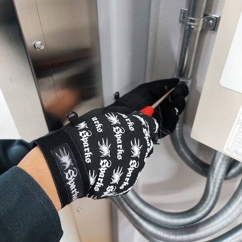 川西 合皮手袋 スパークス レッド Mサイズ