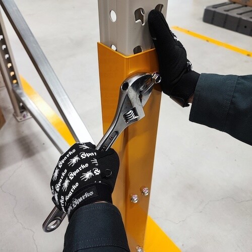 川西 合皮手袋 スパークス レッド Lサイズ