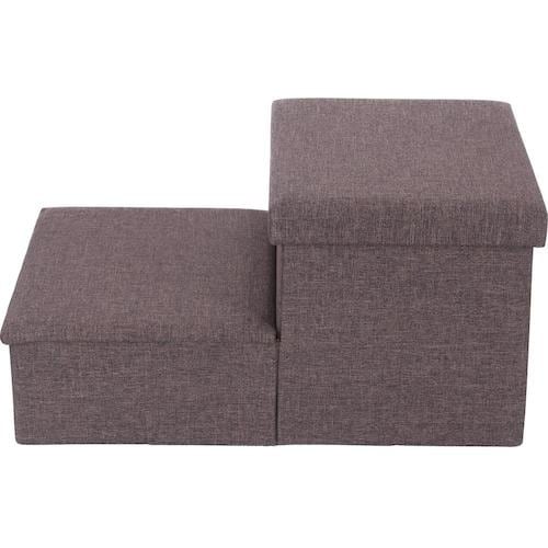 不二貿易 収納付きペットステップ チャコール