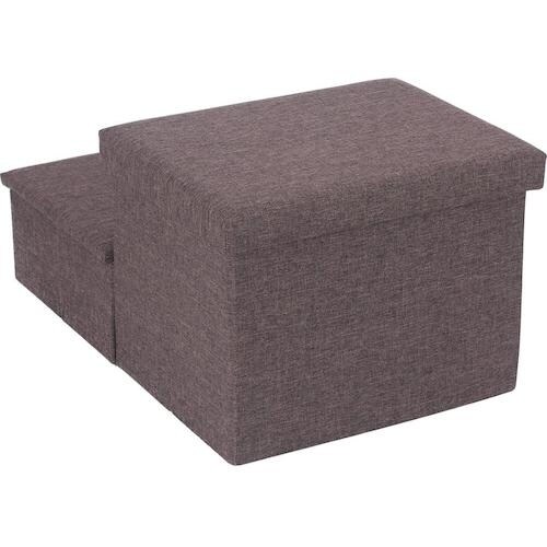 不二貿易 収納付きペットステップ チャコール