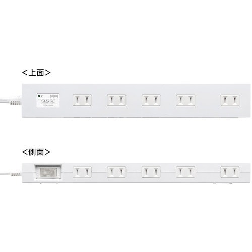 SANWA 雷ガードタップ 1m ホワイト