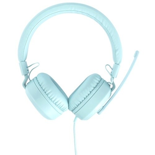 ナカバヤシ 4極ヘッドセット ライトブルー