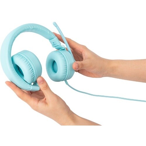 ナカバヤシ 4極ヘッドセット ライトブルー
