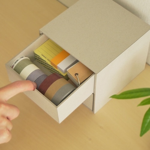 ナカバヤシ リトレイ チェスト2段 ライトグレー