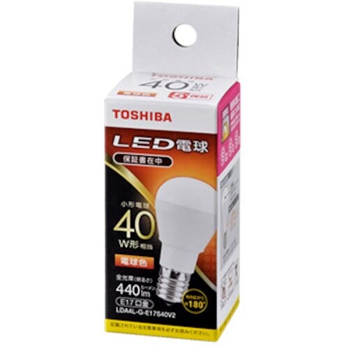 東芝 LED電球 広配光40W相当 電球色