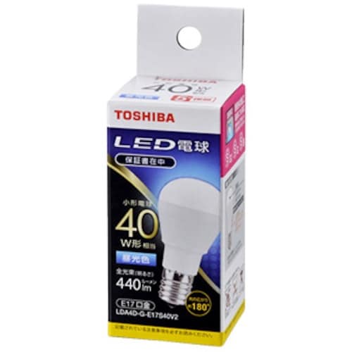 東芝 LED電球 広配光40W相当 昼光色