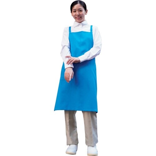 岡潮 ポケット付き胸あてエプロン (ポリエステル1
