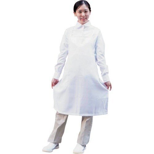 岡潮 ポケット付き胸あてエプロン (ポリエステル1