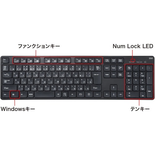 SANWA ワイヤレス静音キーボード