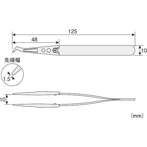 HOZAN ESDソフトチップピンセット