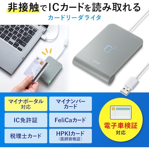 SANWA 非接触型ICカードリーダライタ