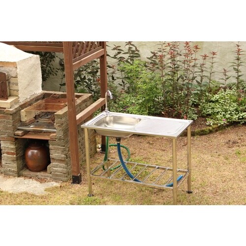 TASSCOM 蛇口付きステンレス流し台 100c