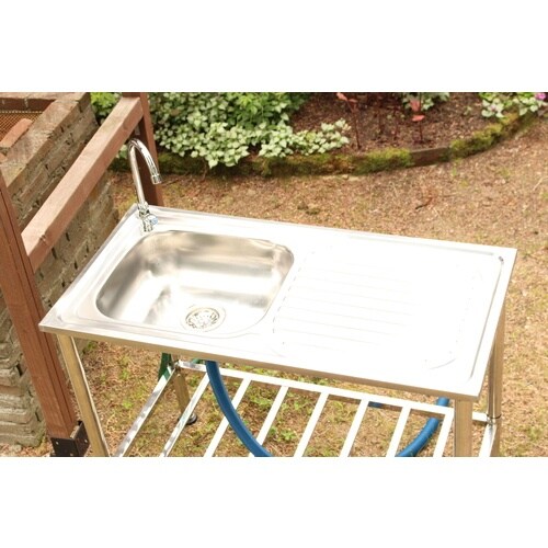 TASSCOM 蛇口付きステンレス流し台 100c