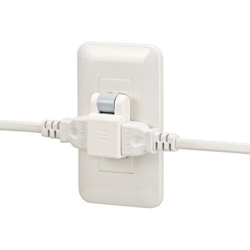 YAZAWA 極小コーナータップ2個口ホワイト