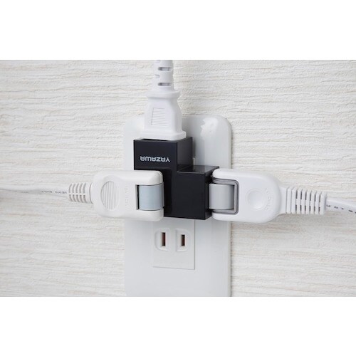 YAZAWA 耐トラ付Lタップ3個口白