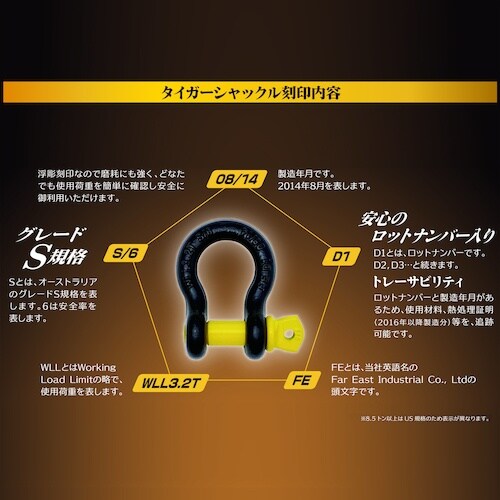 DAIDOHANT タイガーシャックル 6.5トン