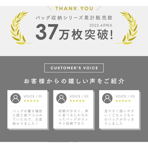 アイメディア パッと見えるバッグ収納ラック4段式