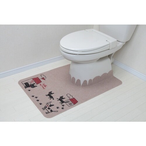 サンコー おくながトイレマット おさんぽねこ