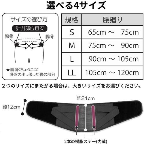 竹虎 腰部固定帯 ランバックソフトII ホワイト