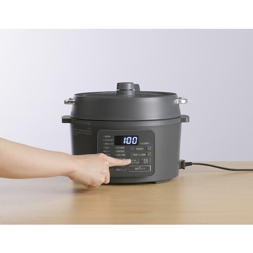 IRIS 299730 電気圧力鍋 3L グレー