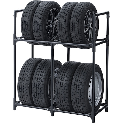 IRIS 299838 ワイドタイヤラック ブラッ