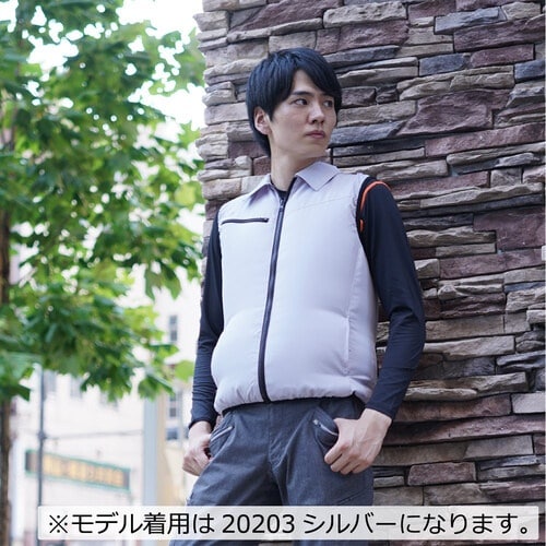 岡潮 冷却ベスト 冷感保冷剤付き、空調ベスト+モバ