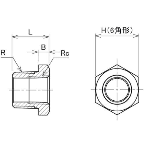KOKUGO ジョイント(ブッシング) ねじ込継手