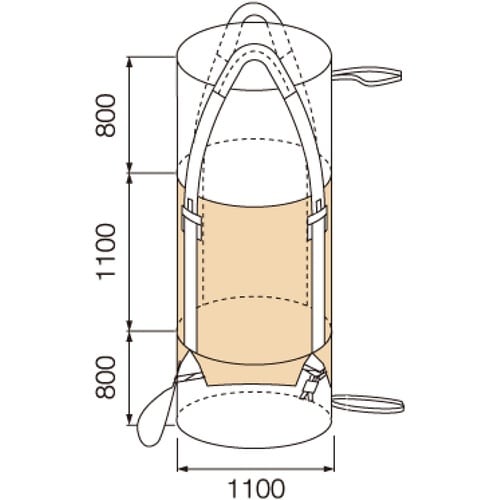 グリーンクロス 全開排出コンテナバッグ 丸型 容量