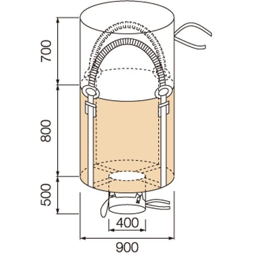 グリーンクロス コンテナバッグ 丸型 容量500L