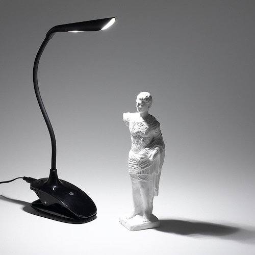 YAZAWA 調光式フレキシブルクリップライトブラ