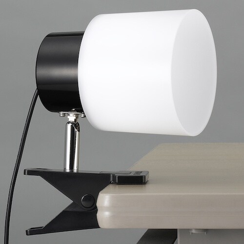 YAZAWA LEDインテリアクリップライトブラッ