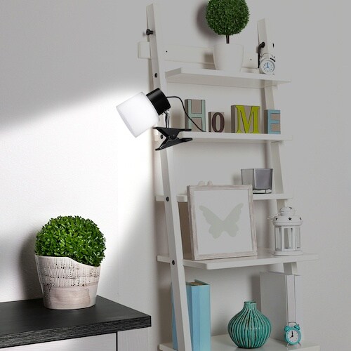 YAZAWA LEDインテリアクリップライトブラッ