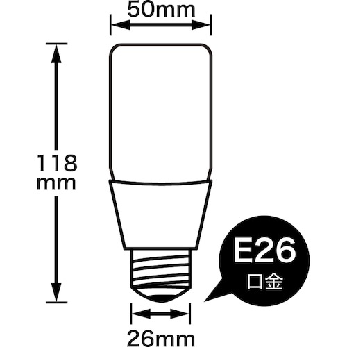 YAZAWA T形LED 100W形 E26 電球