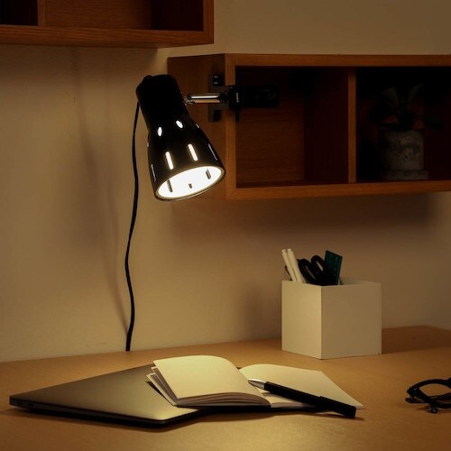 YAZAWA E26電球なしクリップライトブラック