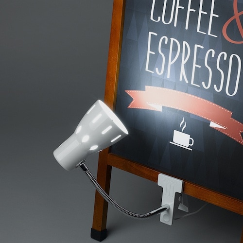 YAZAWA LEDフレキシブルクリップライトホワ