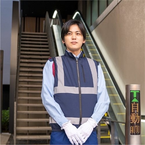 岡潮 【2025年 今季完売】 空調安全ベスト+ブ