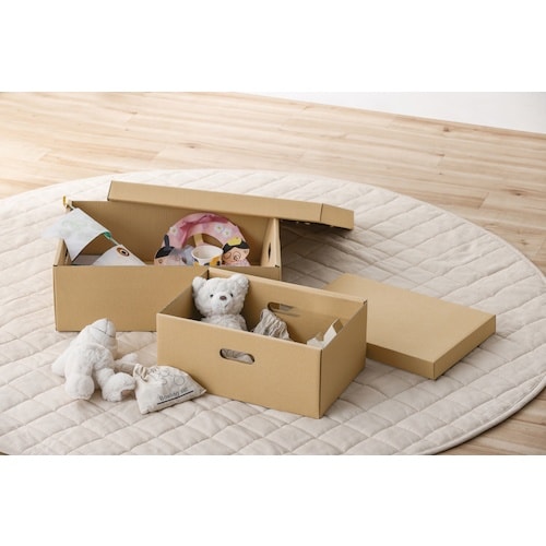 IRIS 106390 段ボール収納ケース2枚セッ