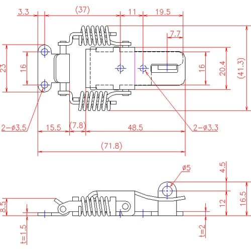 ジョー・プリンス 鉄クリップパッチン 鍵穴付 小