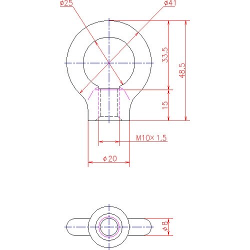 ジョー・プリンス ステンレスアイナット M10