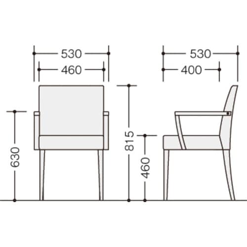 NAIKI ミーティングチェアー(肘付) E390