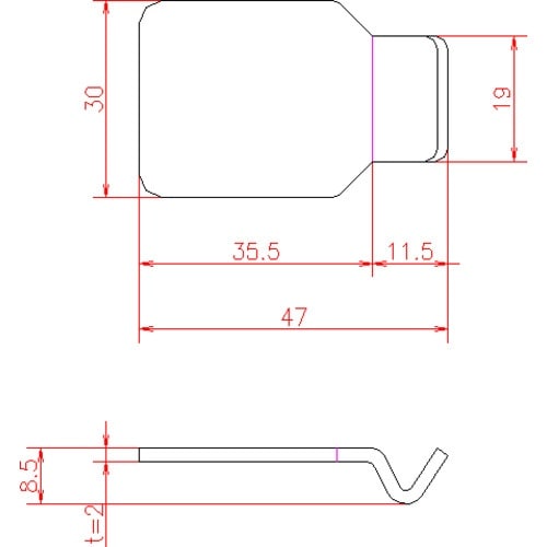 ジョー・プリンス パッチン用受コーナー型(穴ナシ)