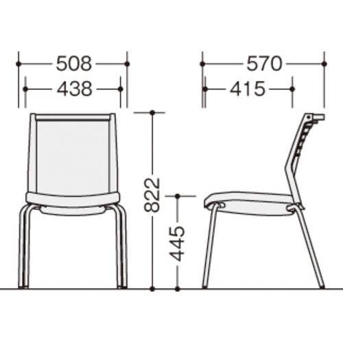 NAIKI ミーティングチェアー(肘無) E290