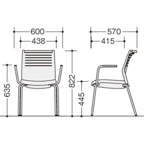 NAIKI ミーティングチェアー(肘付) E290