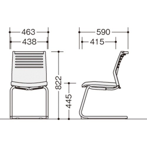 NAIKI ミーティングチェアー(肘無) E290