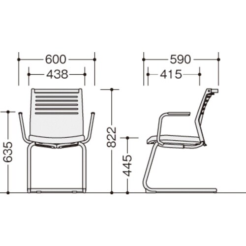 NAIKI ミーティングチェアー(肘付) E290