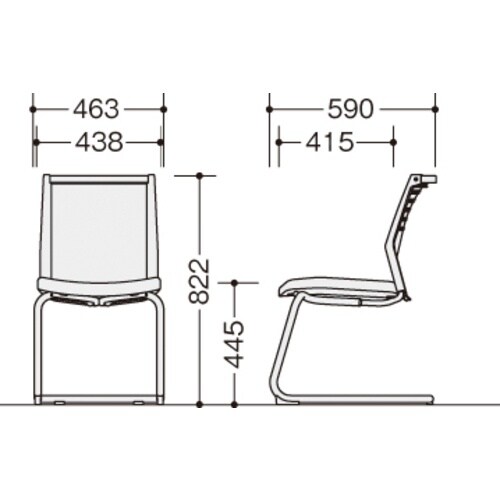 NAIKI ミーティングチェアー(肘無) E290