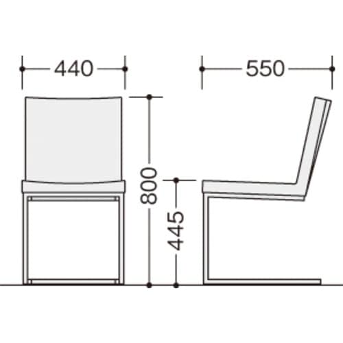 NAIKI ミーティングチェアー(肘無) E340