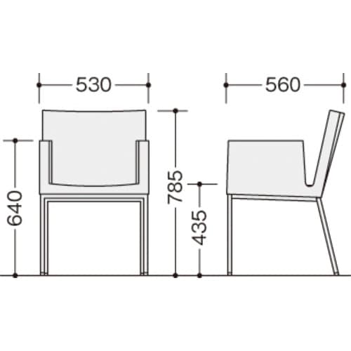 NAIKI ミーティングチェアー(肘付) E340